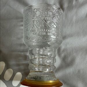 Lord of the Rings Collector Glass Goblet with Gold Base